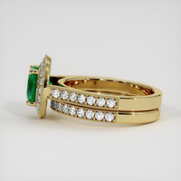 1.29 Ct. Emerald Ring, 18K Yellow Gold 4