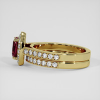 0.89 Ct. Ruby Ring, 18K Yellow Gold 4
