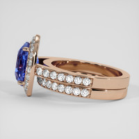 3.53 Ct. Blue Sapphire Ring, 14K Rose Gold 4