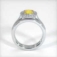 0.90 Ct. Yellow Sapphire Ring, Platinum 950 3