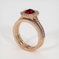 1.55 Ct. Ruby Ring, 18K Rose Gold 2