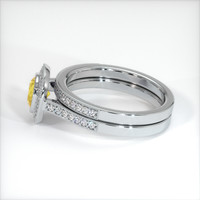 0.90 Ct. Yellow Sapphire Ring, 10K White Gold 4