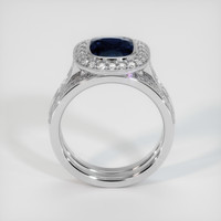 2.12 Ct. Blue Sapphire Ring, 14K White Gold 3