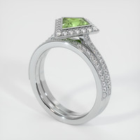0.86 Ct. Sapphire Ring, 14K White Gold 2