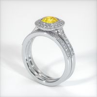 0.90 Ct. Sapphire Ring, 14K White Gold 2