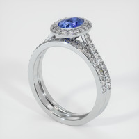 0.79 Ct. Sapphire Ring, Platinum 950 2