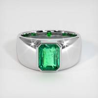 1.43 Ct. Emerald   Ring, Platinum 950 1