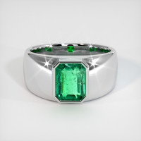 1.43 Ct. Emerald Ring, Platinum 950 1