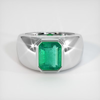 1.89 Ct. Emerald   Ring, Platinum 950 1