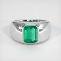 1.89 Ct. Emerald Ring, Platinum 950 1