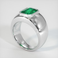 1.89 Ct. Emerald Ring, Platinum 950 2