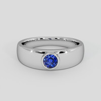 0.85 Ct. Blue Sapphire Ring, Platinum 950 1