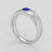 0.85 Ct. Blue Sapphire Ring, Platinum 950 2