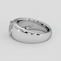 0.96 Ct. Bluish Green Sapphire Ring, Platinum 950 4