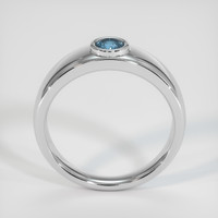 0.34 Ct. Greenish Blue Sapphire Ring, Platinum 950 3