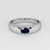 0.49 Ct. Blue Sapphire Ring, Platinum 950 1