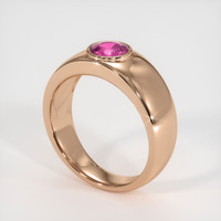 1.67 Ct. Pink Sapphire Ring, 14K Rose Gold 2