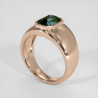 2.52 Ct. Greenish Blue Sapphire Ring, 14K Rose Gold 2