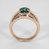 2.52 Ct. Greenish Blue Sapphire Ring, 14K Rose Gold 3
