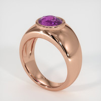 3.01 Ct. Purple Sapphire Ring, 14K Rose Gold 2