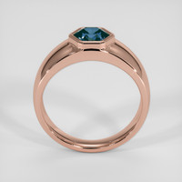 1.09 Ct. Greenish Blue Sapphire Ring, 18K Rose Gold 3