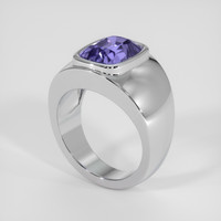 3.00 Ct. Purplish Blue Iolite Ring, Silver 2