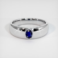 0.54 Ct. Blue Sapphire Ring, 10K White Gold 1