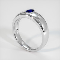 0.54 Ct. Blue Sapphire Ring, 10K White Gold 2