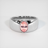 1.12 Ct. Padparadscha Sapphire Ring, 10K White Gold 1