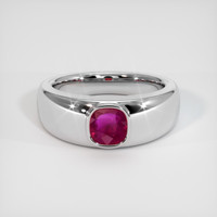 1.03 Ct. Pinkish Red Ruby Ring, 10K White Gold 1