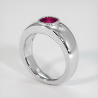 1.03 Ct. Pinkish Red Ruby Ring, 10K White Gold 2