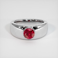 1.51 Ct. Purplish Red Ruby Ring, 10K White Gold 1