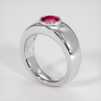 1.51 Ct. Purplish Red Ruby Ring, 10K White Gold 2
