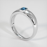 0.49 Ct. Blue Sapphire Ring, 10K White Gold 2