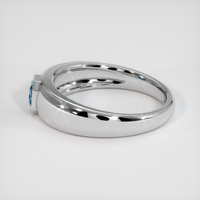0.49 Ct. Blue Sapphire Ring, 10K White Gold 4