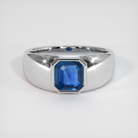 1.29 Ct. Blue Sapphire Ring, 10K White Gold 1