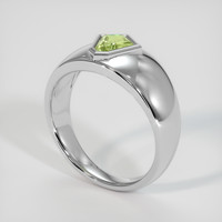 0.78 Ct. Greenish Yellow Sapphire Ring, 10K White Gold 2