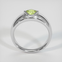 0.78 Ct. Greenish Yellow Sapphire Ring, 10K White Gold 3