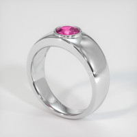 1.67 Ct. Pink Sapphire Ring, 14K White Gold 2