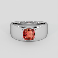 1.16 Ct. Padparadscha Sapphire Ring, 14K White Gold 1