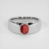 2.01 Ct. Padparadscha Sapphire Ring, 14K White Gold 1