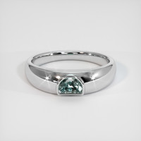0.63 Ct. Sapphire Ring, 14K White Gold 1