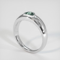 0.63 Ct. Sapphire Ring, 14K White Gold 2