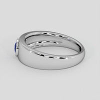 0.85 Ct. Blue Sapphire Ring, 14K White Gold 4