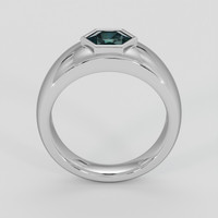 0.96 Ct. Bluish Green Sapphire Ring, 14K White Gold 3