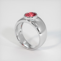 2.04 Ct. Padparadscha Sapphire Ring, 14K White Gold 2