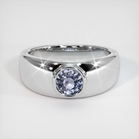 0.49 Ct. Sapphire Ring, 18K White Gold 1