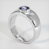 0.49 Ct. Purple Sapphire Ring, 18K White Gold 2