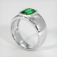 1.43 Ct. Emerald Ring, 18K White Gold 2