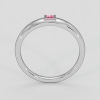 0.04 Ct. Pinkish Red Red Beryl Ring, 18K White Gold 3